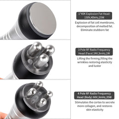 Aparat 10in1 40Khz Lipolaser Cavitatie, Vacuum RF, Lifting, Slabire in greutate, Indepartare celulita, Radiofrecventa Profesional Salon SlimmY