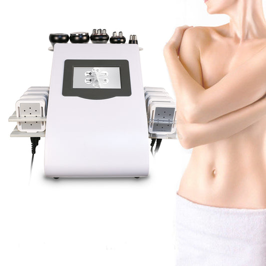 Aparat 6in1 Lipolaser Liposuctie Virtuala, Cavitatie 40K Tripolar, Multipolar RF Slabire in greutate, Indepartare celulita, Slabire Rapida, Radiofrecventa Profesional Salon, 61BL TotulPerfect