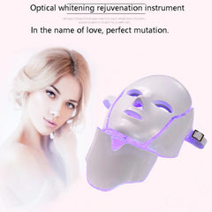 Masca Cosmetica Fototerapie Fata LED, Tratament Foton Rejuvenation, Anti-imbatranire, Indepartare Riduri fine, Lifting, Cearcane 7 Culori LED Facial SPA Mask Pro