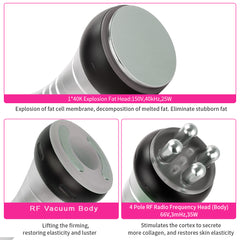 Aparat Remodelare Corporala LCD 3in1 40Khz Cavitatie in vid, Vacuum RF, Tonifiere, Slabire in greutate, Indepartare celulita, Slabire Rapida, Radiofrecventa Profesional Salon LA103