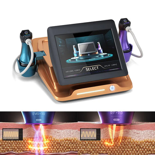Aparat MPTS EMS+RF+HIFU Ultrasunete Nonchirugical HIFU 7D 2in1 Reshaping Facial Lifting, Conturare Ten si Ochi, Ultramicro Pulse Ultrasonic System, HD SmartScreen