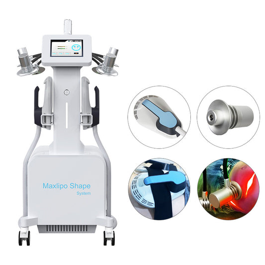 Aparat 2in1 Body Conturing Lipolaser 650nm Rotire 360 si HiEMT Stimulare Musculara Electromagnetica, Reducere celulita, Tonifiere Remodelare 6DLIPO Maxlipo Shape W