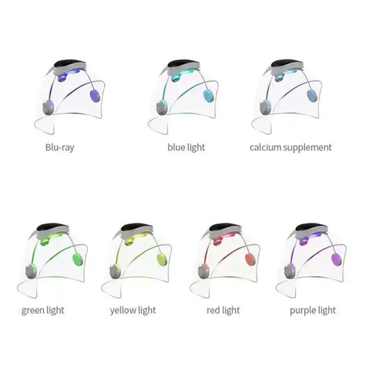 Casca SPA Facial pentru Terapie cu Oxigen Portabil, LED Hyperbaric Oxygen Jet Facial Spray, H2-O2 Hidrogen, 7 Culori, Curatare Profunda