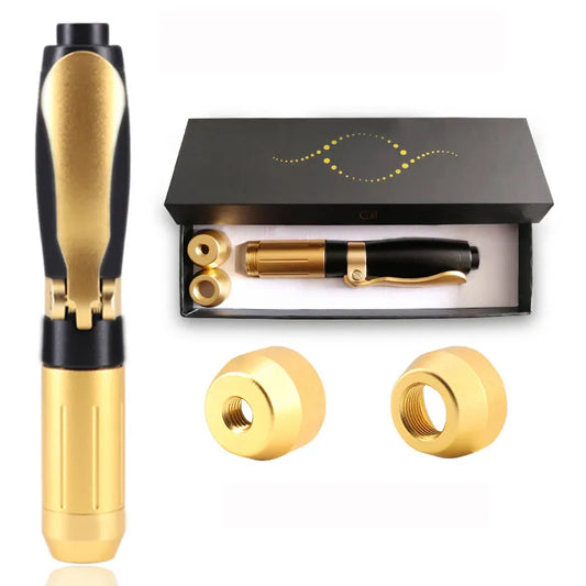 Aparat DUO Reglabil Injectare 0.3ml sau 0.5ml Acid Hyaluronic Hyaluron Pen, Inalta Presiune, Precizie, Stilou Atomizare Marire Buze, Lifting AkaAy White