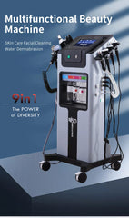 Aparat 9in1 AQUAFacial Ultrasunete, Skin scrubber, Oxy Spray Profesional, Lifting, Indepartare Riduri, Linii fine, Radiofrecventa Helley