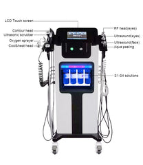 Aparat 9in1 AQUAFacial Ultrasunete, Skin scrubber, Oxy Spray Profesional, Lifting, Indepartare Riduri, Linii fine, Radiofrecventa Helley