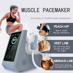Aparat Electromagnetic Tesla EMS Sculpt HI-EMT si RF Remodelare corporala, Creare Masa Musculara, Tonifiere Abdomen, 2 Manipuli, Slabire intensiva, Body shaping EMS NEO2 Portabil