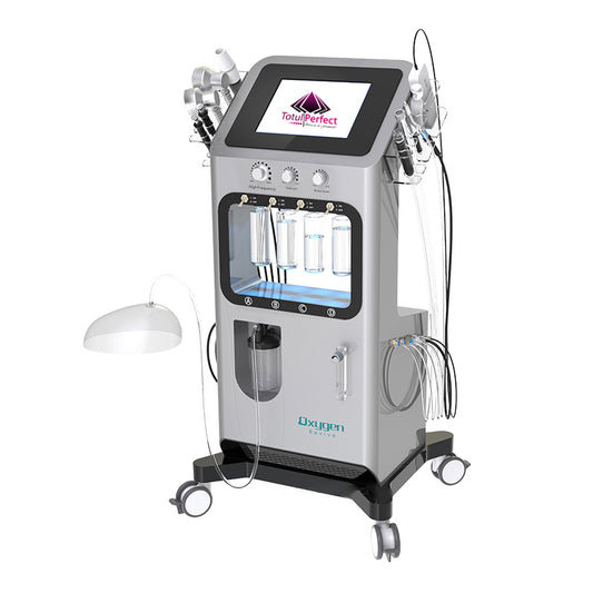 Aparat Facial Oxigen Revive Hidroxigen RF Cooling Indepartare Puncte Negre, Hydra si Diamond Dermoabraziune, Curatare, Hidratare, Lifting Saloane, Indepartarea Acneei, Oxy Spray RF