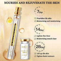 Kit Ser Fire de Colagen pentru îngrijirea Tenului, Lifting Peptide de colagen 15ml*5 si 20 Silk Protein