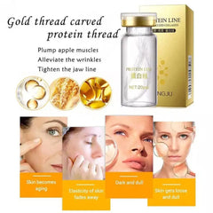 Kit Ser Fire de Colagen pentru îngrijirea Tenului, Lifting Peptide de colagen 15ml*5 si 20 Silk Protein