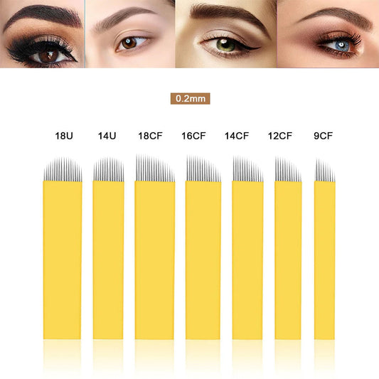 Lama Microblading Tatuaj Machiaj Semipermanent sterilizate si ambalate individual Gold