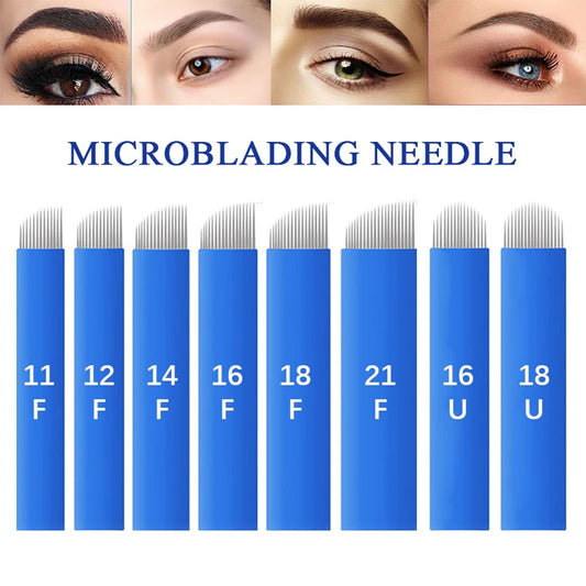 Lama Microblading Tatuaj Machiaj Semipermanent sterilizate si ambalate individual Blue