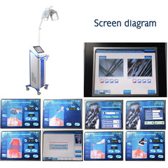 Aparat 5in1 Crestere a Parului Laser Regenerare Capilara 190 DIODE LASER 650nm Laser Hair Regrowth Led Light, Ecran tactil color LCD Terapie cu Laser de Nivel Scazut