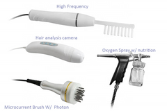 Aparat 5in1 Crestere a Parului, Laser Regenerare Capilara, 120 DIODE LASER 650nm Laser Hair Regrowth Led Light, Ecran tactil color LCD rotativ de 8 inchi, Terapie cu Laser de Nivel Scazut