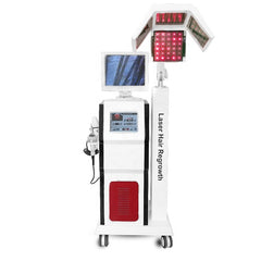 Aparat 5in1 Crestere a Parului, Laser Regenerare Capilara, 120 DIODE LASER 650nm Laser Hair Regrowth Led Light, Ecran tactil color LCD rotativ de 8 inchi, Terapie cu Laser de Nivel Scazut