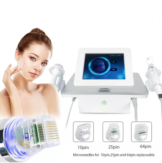 Aparat 2in1 Golden Microneedeling RF Lifting, Indepartare Vergeturi, Cicatrici, Tratament Antiacneic, Skin Rejuvenation, Pinxel M+ cu Ciocan Rece