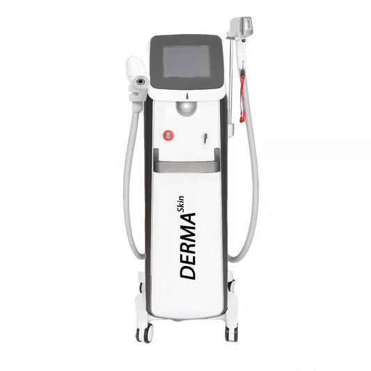 Aparat 2in1 DUO Epilare Definitiva Laser Dioda 3Lungimi 755NM, 808NM, 1064NM Profesional 1200W Dioda Laser, 50mil Impulsuri DERMASkin + ND YAG Laser Black