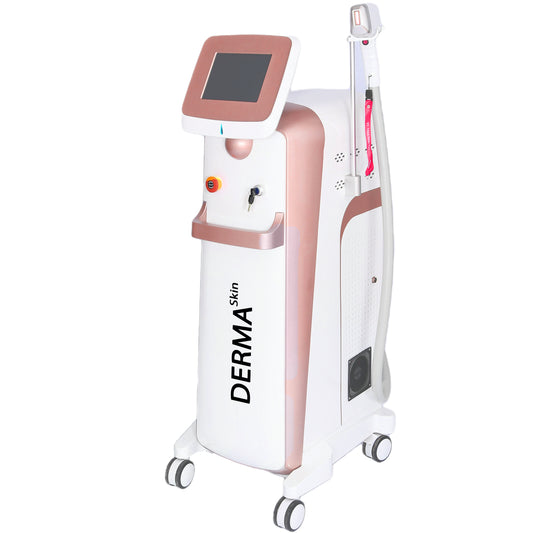 Aparat Epilare Definitiva Laser Dioda 3Lungimi 755NM, 808NM, 1064NM Profesional 1000W Dioda Laser, 50mil Impulsuri DERMASkin Rose Gold