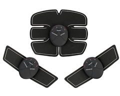 Aparat EMS Masaj Totulperfect, Tonifiere Abs Corp 8Pack, Electrostimulare musculara, Indepartare celulita, Slabire, Trainer Liftig Negru Power Battery