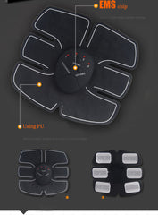 Aparat EMS Masaj Totulperfect, Tonifiere Abs Corp 8Pack, Electrostimulare musculara, Indepartare celulita, Slabire, Trainer Liftig Negru Power Battery