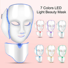 Masca Cosmetica Fototerapie Fata LED, Tratament Foton Rejuvenation, Anti-imbatranire, Indepartare Riduri fine, Lifting, Cearcane 7 Culori LED Facial SPA Mask Pro