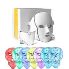 Masca Cosmetica Fototerapie Fata LED, Tratament Foton Rejuvenation, Anti-imbatranire, Indepartare Riduri fine, Lifting, Cearcane 7 Culori LED Facial SPA Mask Pro