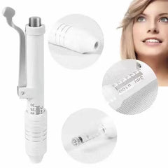Aparat Reglabil Injectare Acid Hyaluronic Hyaluron Pen, Inalta Presiune, Precizie, Stilou Atomizare Marire Buze, Lifting AkaAy White