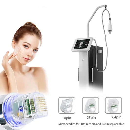 Aparat RF Fractional Microneedeling Lifting, Indepartare Vergeturi, Cicatrici, Crioterapie Ciocan Rece, Skin Rejuvenation, Pinxel Max