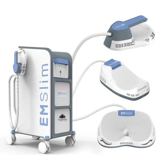 Aparat Electromagnetic Tesla EMS Sculpt HI-EMT si RF Remodelare corporala, Creare Masa Musculara, Tonifiere Abdomen, 5 Manipuli, Slabire intensiva, Body shaping EMS Sculpt NEO5