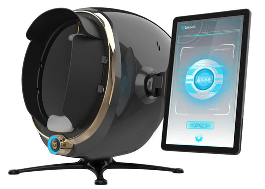 Analizator Scaner Facial Testare a Pielii pentru Analiza de Piele Facială 3D, Analiza Ridurilor Pielii, Analiza Pigmentarii, Analiza Acneei, Detectarea Umidității Pielii, RGB+UV+PL, Skin Test