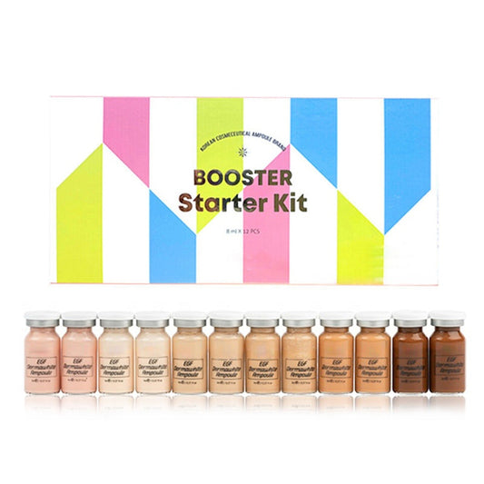 Set 12 Fiole Tratament Facial BB-Glow Cream Meso Serum MakeUp Dermawhite Lifting si Albire White Microneedeling Dr.Pen