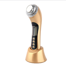 Aparat 5in1 Foton cu Ultrasunete Facial Masaj, Lifting, Ingrijirea pielii, Indepartarea ridurilor, Curatare Ten, Anti-Acnee, Auriu