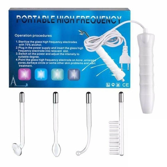Aparat Cosmetic Electroderm, Teatamente Infrumusetare Biostimulare Faciala Lifting Profesional, 4 Capete Glow