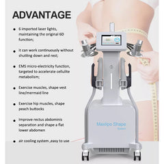 Aparat 2in1 Body Conturing Lipolaser 532nm Rotire 360 si HiEMT Stimulare Musculara Electromagnetica, Reducere celulita, Tonifiere Remodelare 6DLIPO Maxlipo Shape W