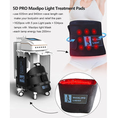 Red light 5D Maxlipo diode laser, 650nm 940nm, Laser pentru ameliorarea durerilor musculare, Non-Invaziv cu infrarosu, Reducerea Celulitei