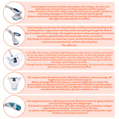 Aparat Enermomasaj Role RF, 3D Flex Reducere Celulitei 5in1 Remodelare corporala completa, Cavitatie Duala 80K, Rotativ RF CELLUSCULPT-S