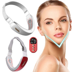 Aparat Inteligent de Ridicare a Fetei si indepartarea barbiei Duble cu Vibratii in Infrarosu EMS V centura de lifting facial, 8 Tipuri de Masaj cu Microcurenta Dubla pentru Reducerea Barbiei, Anti-umflare, lifting facial