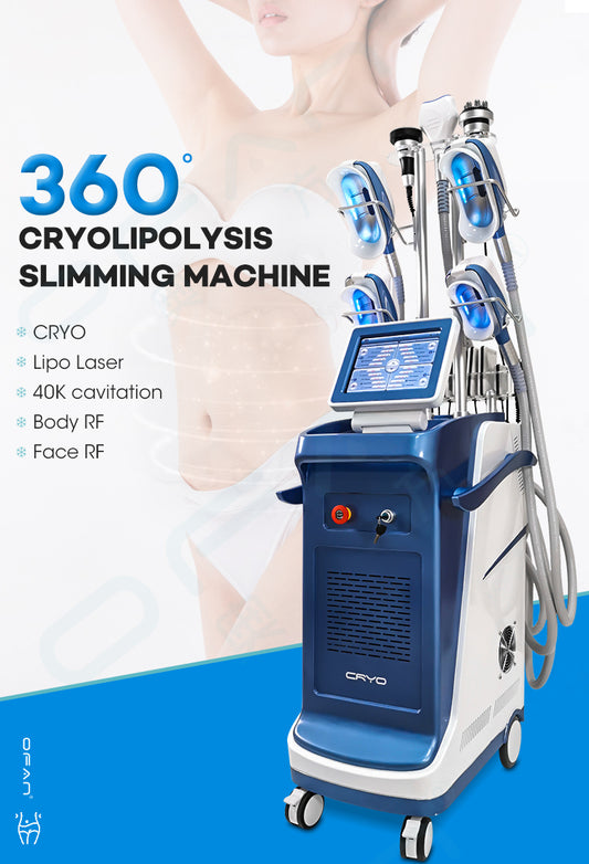 Aparat Profesional 5 Manipuli Criolipoliza 360 DEEPCool, Cryoterapie Indepartare celulita, Fat Freezing Lifting Salon,DEEPSCULPTURE Blue