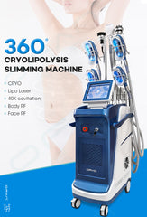 Aparat Profesional 5 Manipuli Criolipoliza 360 DEEPCool, Cryoterapie Indepartare celulita, Fat Freezing Lifting Salon,DEEPSCULPTURE Blue