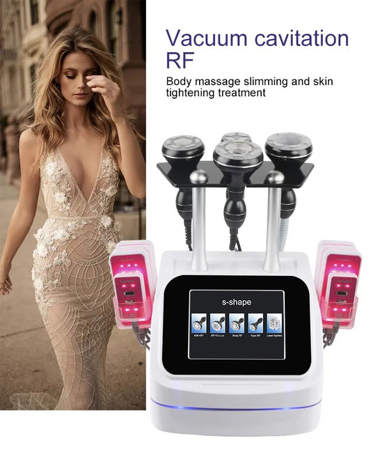 Aparat SMART Remodelare Corporala, Lifting Facial, RF Cav 40K SShape+, Lipolaser, Indepartare Centimetri in fiecare sedinta, Eliminare permanenta a adipocitelor
