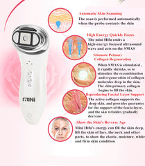 Aparat Ultrasunete Mini HIFU Lifting Facial, Indepartarea Ridurilor, Intinerirea pielii - Energie cu ultrasunete concentrata la intensitate ridicata