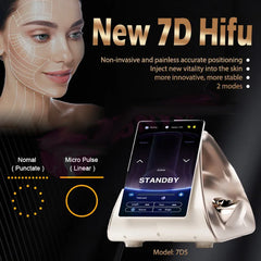 Aparat de Lifting Facial, Desktop 7d Hifu 4Mhz, Dispozitiv Antirid, Lifting facial Ultrasunete, Indepartarea Ridurilor