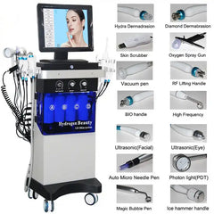 Combina Cosmetica AquaFacial 14in1 Oxy Spray, Nutritie Ten, Curatare, Hidratantare, Lifting Saloane, Indepartarea Acneei, Ultrasonic, RF