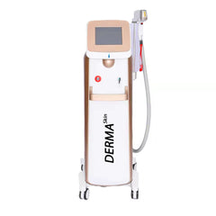INCHIRIERE Aparat 2in1 DUO Epilare Definitiva Laser Dioda 3Lungimi 755NM, 808NM, 1064NM Profesional 1200W Dioda Laser, 50mil Impulsuri DERMASkin + ND YAG Laser Silver