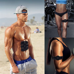 Aparat EMS Masaj Totulperfect, Tonifiere Abs Corp 8Pack, Electrostimulare musculara, Indepartare celulita, Slabire, Trainer Liftig Negru Power Battery