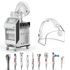 Aparat Profesional 10in1 Hidradermabraziune, Ciocan Rece, Oxigen Jet Peeling, Ultrasunete, Curatare, Hidratantare,  Indepartarea Acneei, Spatula Space Oxigen