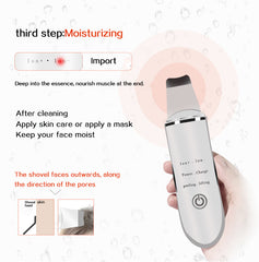 Aparat Cosmetic Skin Scrubber, Peeling Exfoliator Facial Multi-Functional Face Lifting Beauty Machine, White, Perfect