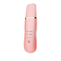 Aparat Skin Scrubber, Peeling Exfoliator Facial cu Ultrasunete, Multi-Functional Face Lifting Beauty Machine, Peach, TotulPerfect Cosmetic
