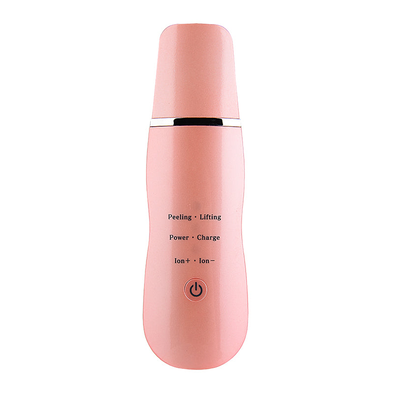 Aparat Skin Scrubber, Peeling Exfoliator Facial cu Ultrasunete, Multi-Functional Face Lifting Beauty Machine, Peach, TotulPerfect Cosmetic