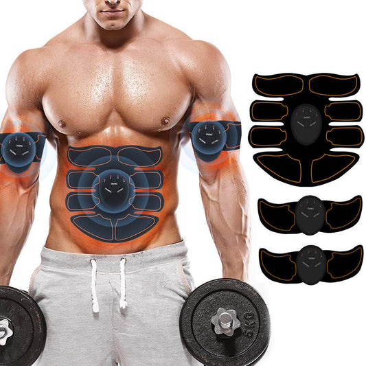 Aparat EMS Masaj Totulperfect, Tonifiere Abs Corp 8Pack, Electrostimulare musculara, Indepartare celulita, Slabire, Trainer Liftig Negru Power Battery